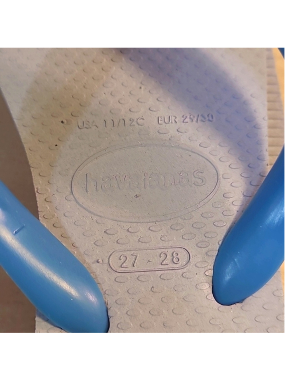 Havaianas Blue Kids Toddler Size 11/12 C Flip Flops Classic Sandals - Picture 10 of 10
